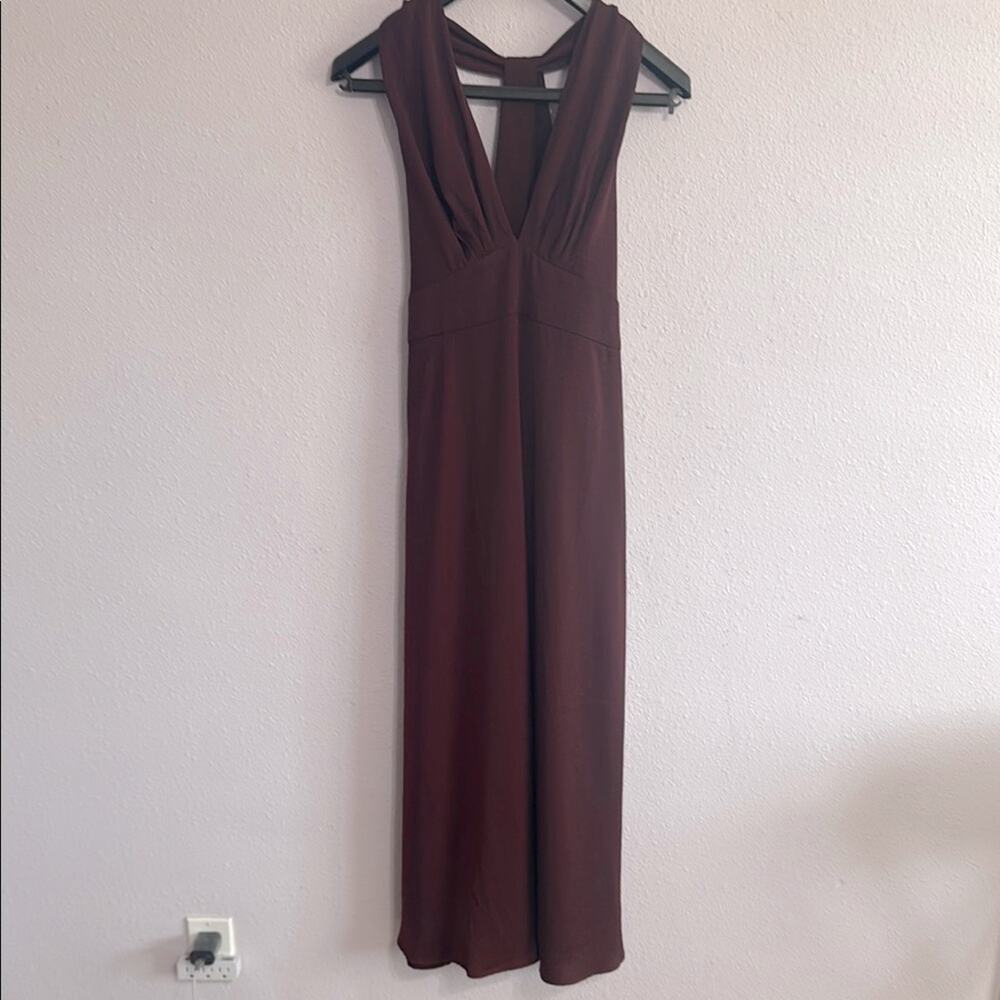NWT Banana Republic Women Elegant Burgundy Sleeveless cocktail Midi Dress Size 4 - Picture 1 of 8